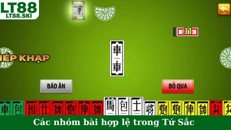 Các nhóm bài hợp lệ trong Tứ Sắc