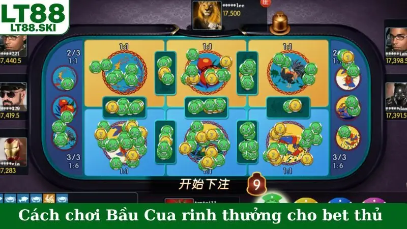 Cách chơi Bầu Cua rinh thưởng cho bet thủ